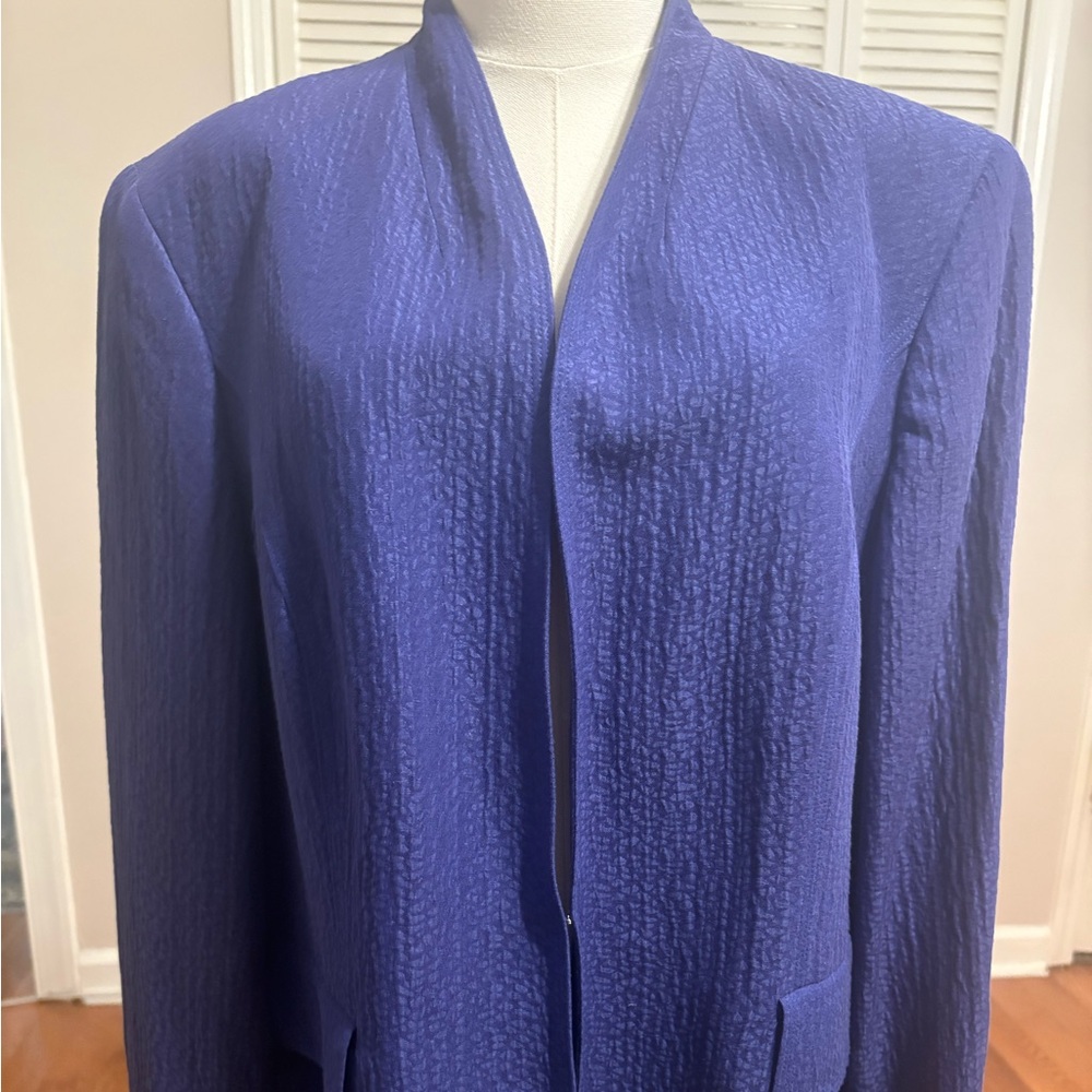Jones New York Textured Royal Blue Blazer